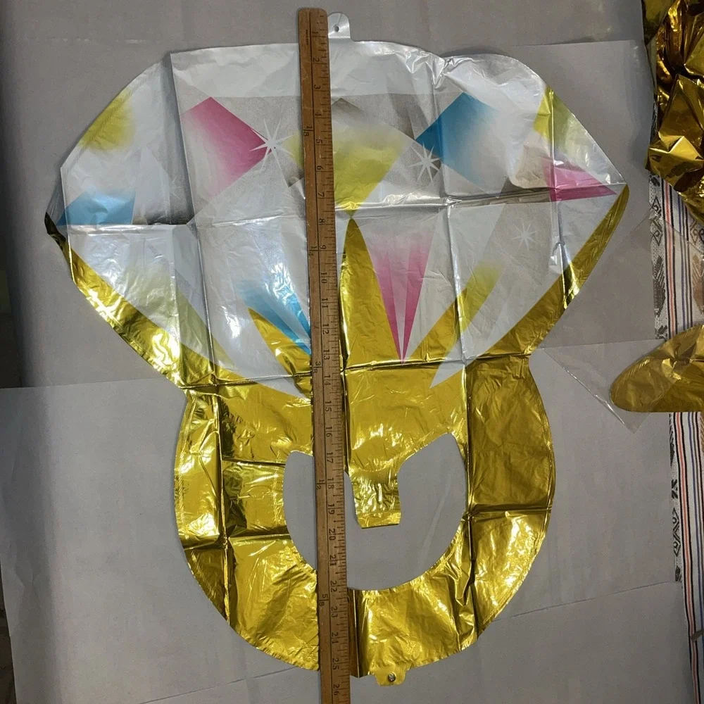 Engagement Party‎ Decorations Gold White Black Balloons Paper Fans Sash